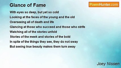 Joey Nissen - Glance of Fame