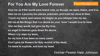 Velmar Pewee Hale Johnson - For You Are My Love Forever
