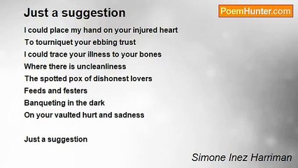 Simone Inez Harriman - Just a suggestion