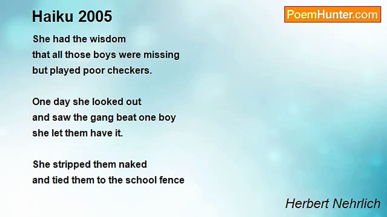 Herbert Nehrlich - Haiku 2005