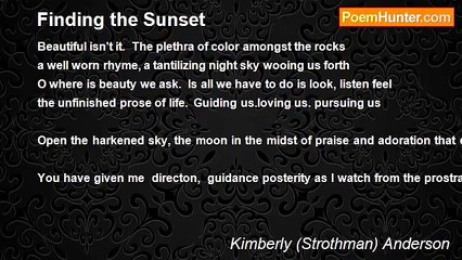 Kimberly (Strothman) Anderson - Finding the Sunset