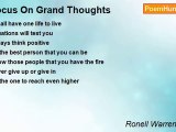 Ronell Warren Alman - Focus On Grand Thoughts