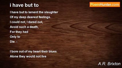 A.R. Brixton - i have but to