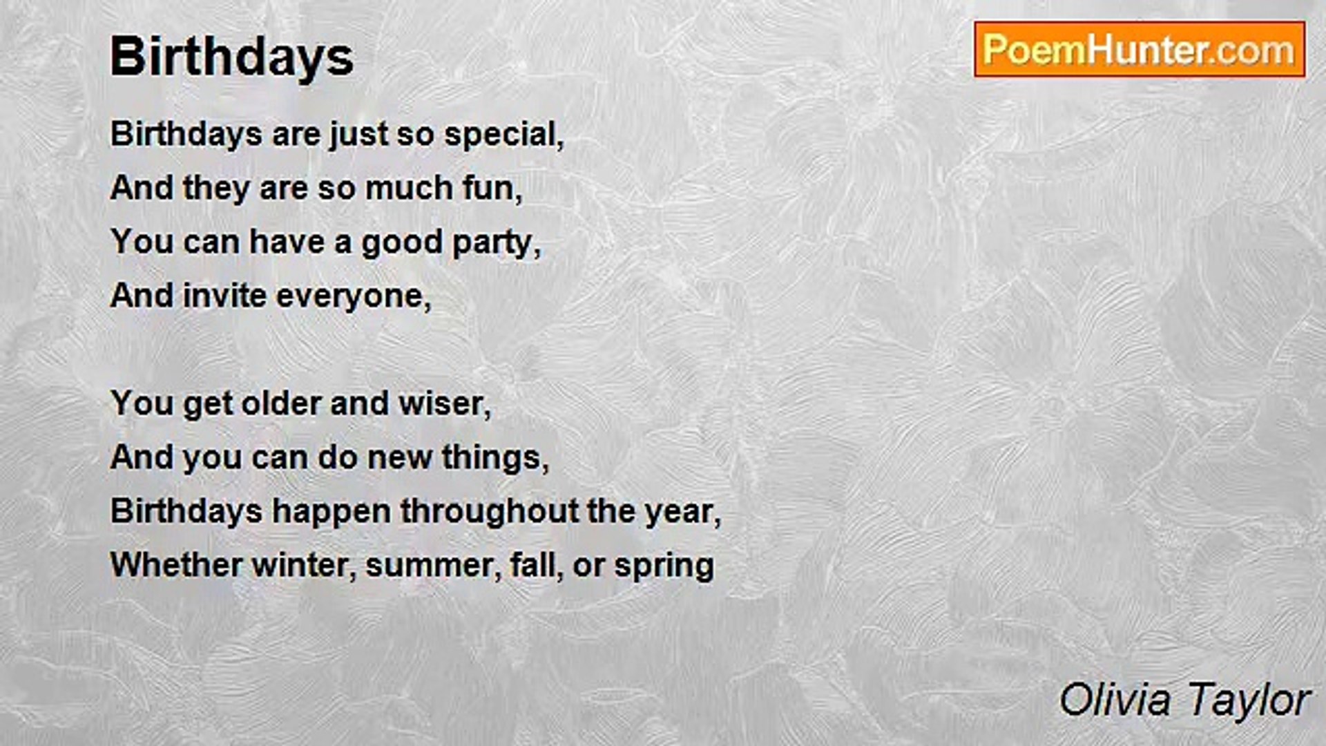 ⁣Olivia Taylor - Birthdays
