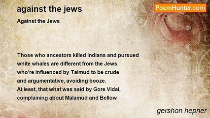 gershon hepner - against the jews