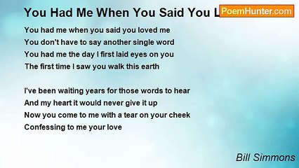 Bill Simmons - You Had Me When You Said You Loved Me