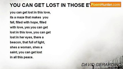 DAVID GERARDINO - YOU CAN GET LOST IN THOSE EYES980