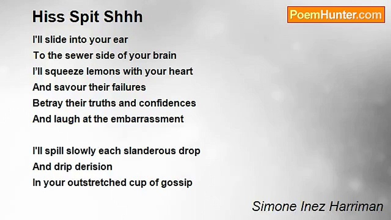 Simone Inez Harriman - Hiss Spit Shhh
