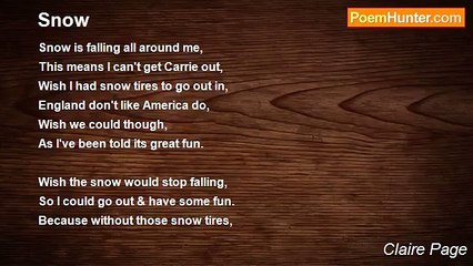 Claire Page - Snow