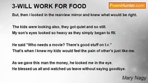 Mary Nagy - 3-WILL WORK FOR FOOD