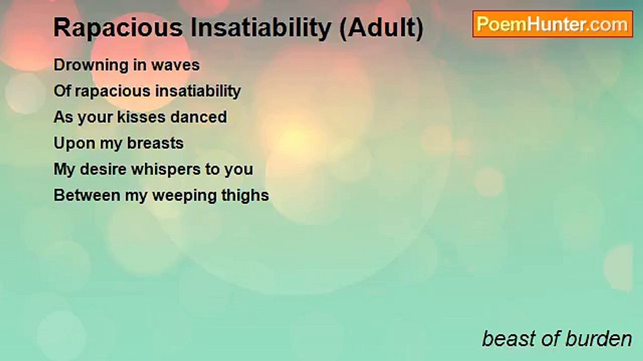 beast of burden - Rapacious Insatiability (Adult)