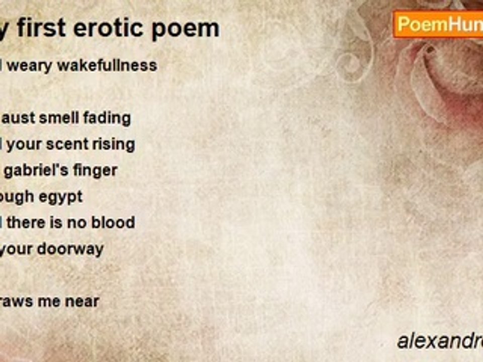 alexandre arnau - my first erotic poem