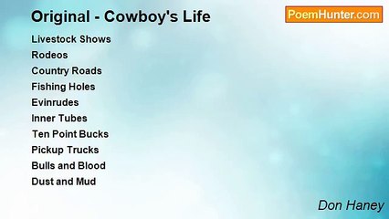 Don Haney - Original - Cowboy's Life