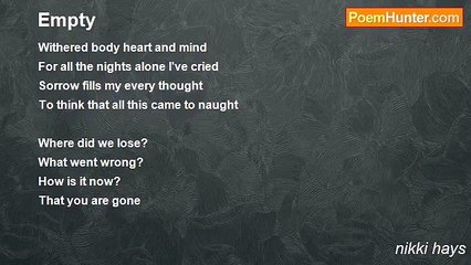 nikki hays - Empty