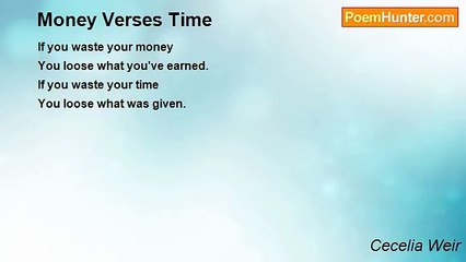 Cecelia Weir - Money Verses Time