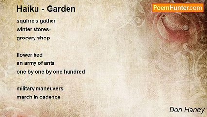 Don Haney - Haiku - Garden