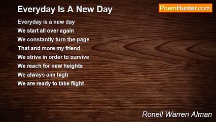 Ronell Warren Alman - Everyday Is A New Day