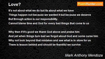 Mark Anthony Mendoza - Love?