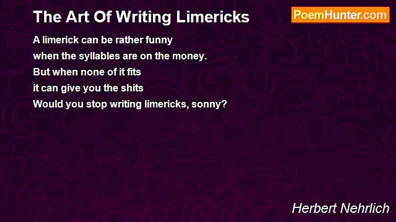 Herbert Nehrlich - The Art Of Writing Limericks