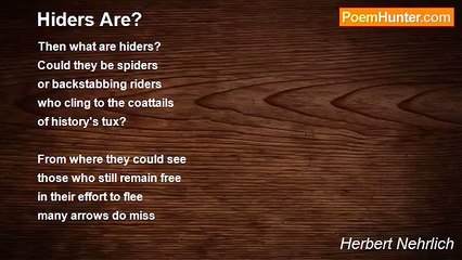 Herbert Nehrlich - Hiders Are?