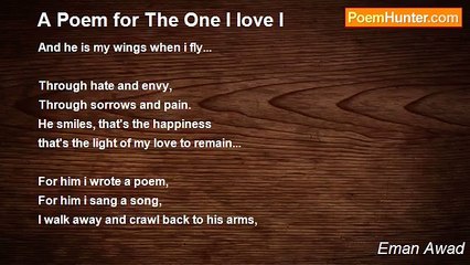 Eman Awad - A Poem for The One I love I