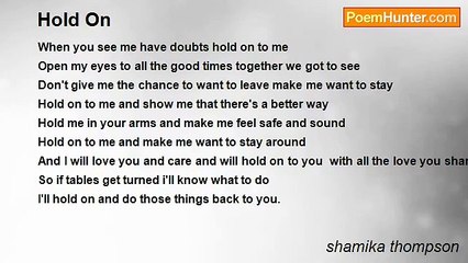 shamika thompson - Hold On