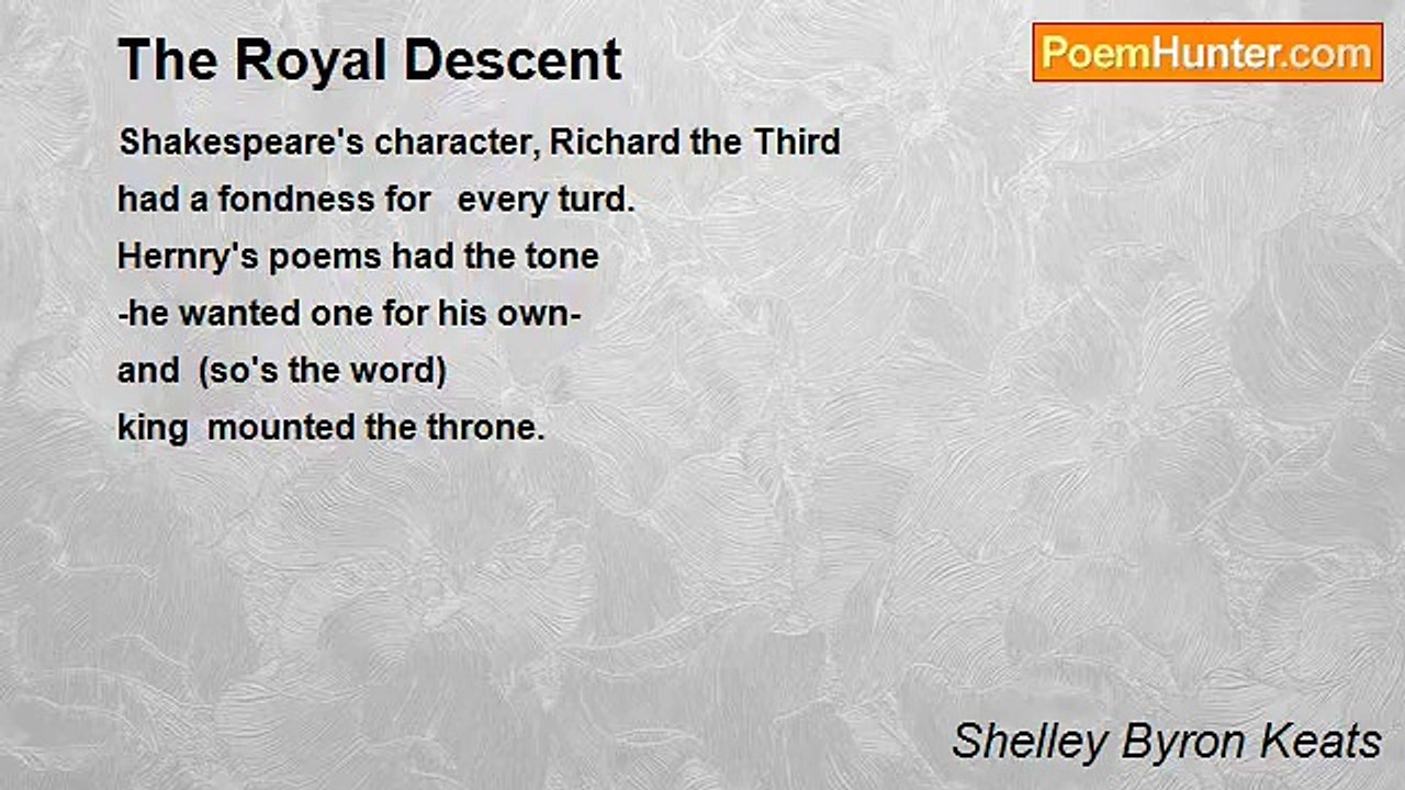 Shelley Byron Keats - The Royal Descent