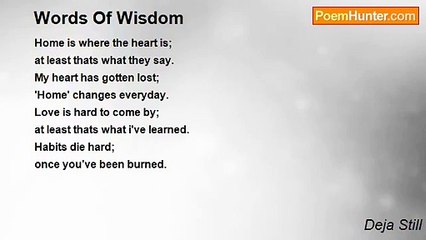 Deja Still - Words Of Wisdom