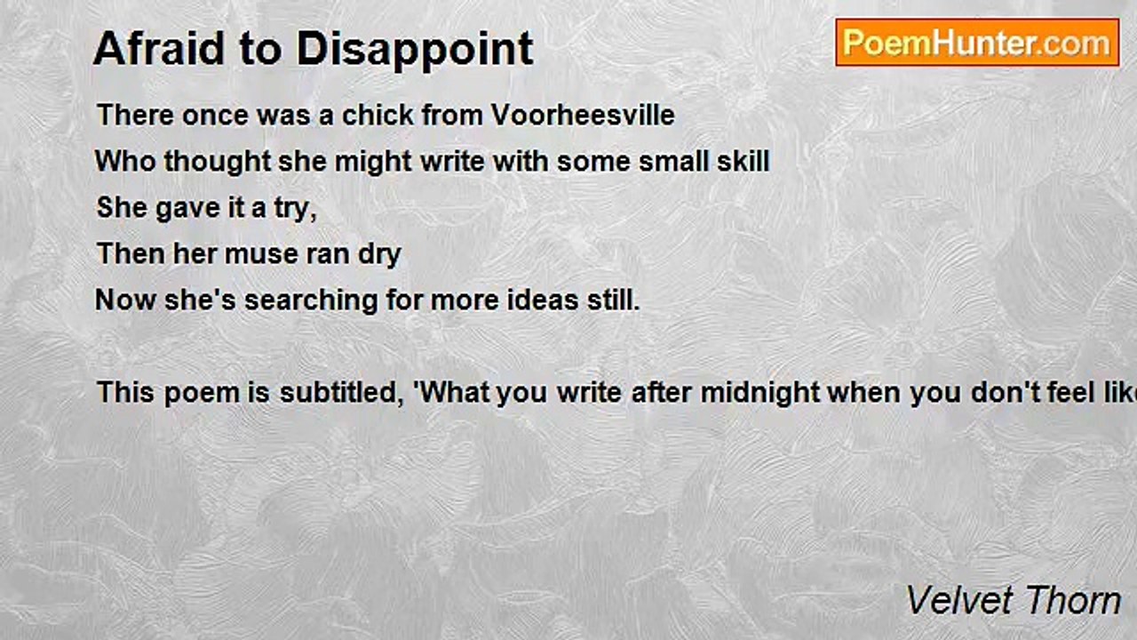 Velvet Thorn - Afraid to Disappoint