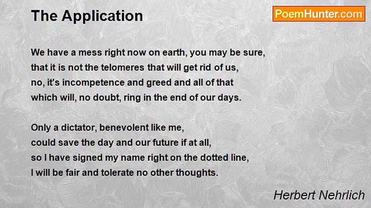Herbert Nehrlich - The Application