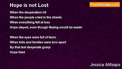 Jessica Millsaps - Hope is not Lost