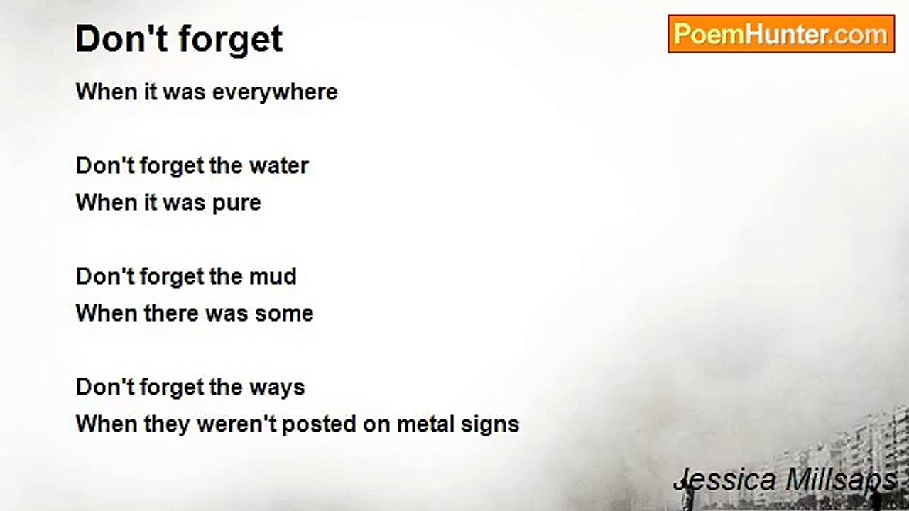 Jessica Millsaps - Don't forget