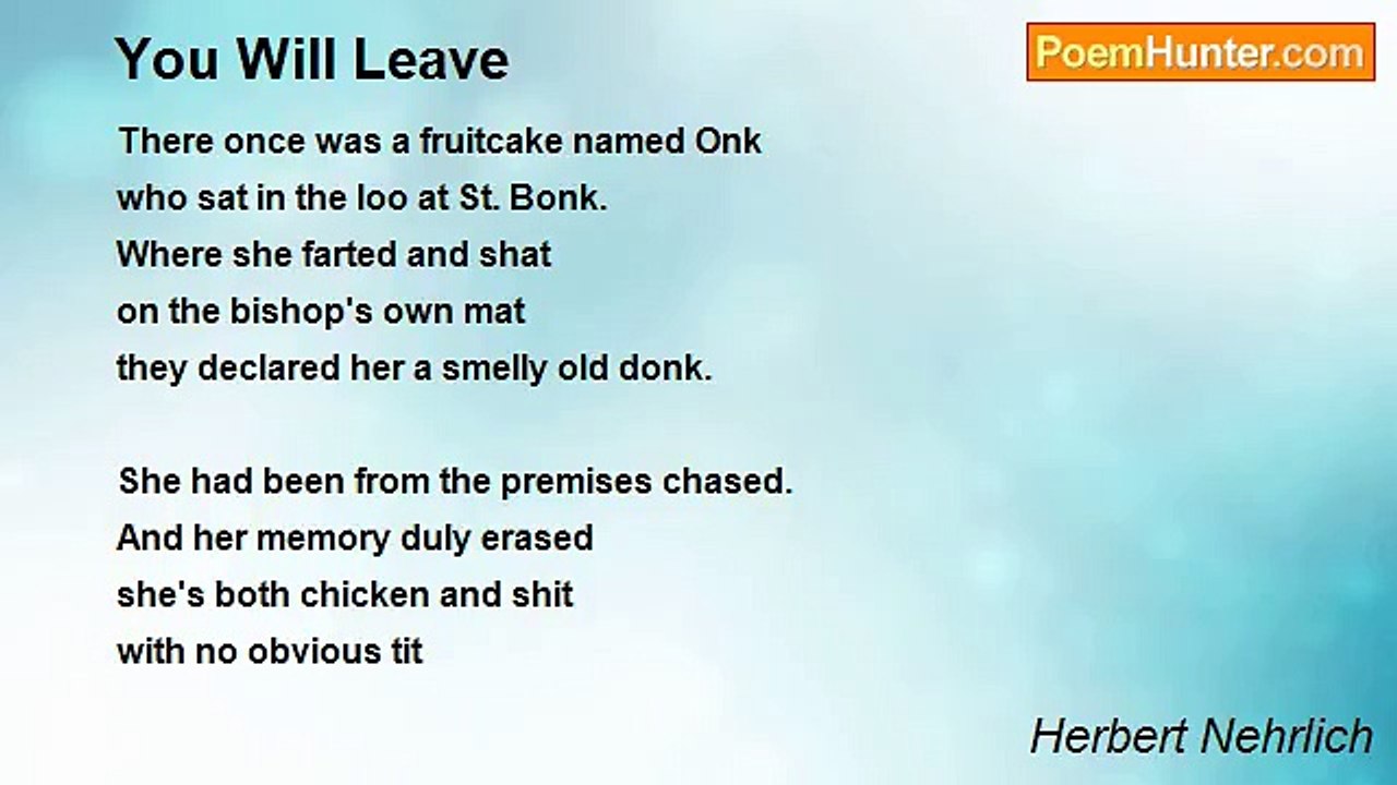 Herbert Nehrlich - You Will Leave