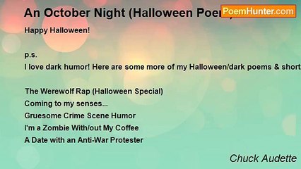 Chuck Audette - An October Night (Halloween Poem)