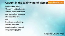 Charles Chaim Wax - Caught in the Whirlwind of Memory