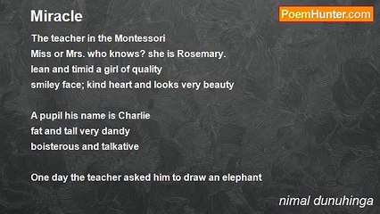 nimal dunuhinga - Miracle