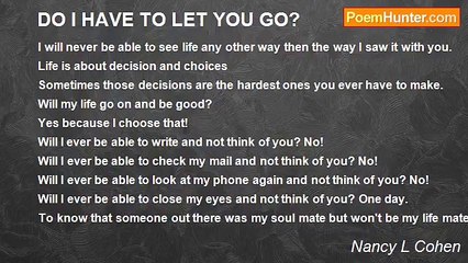 Nancy L Cohen - DO I HAVE TO LET YOU GO?