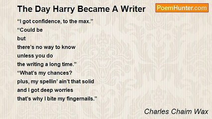 Charles Chaim Wax - The Day Harry Became A Writer