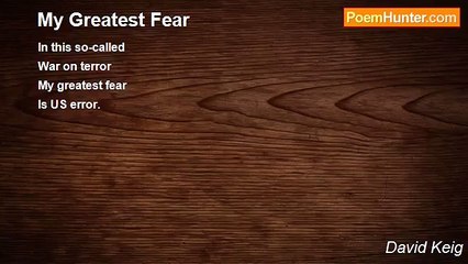 David Keig - My Greatest Fear