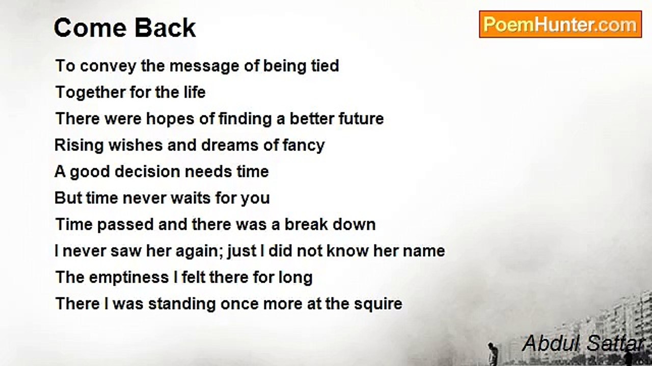Abdul Sattar - Come Back