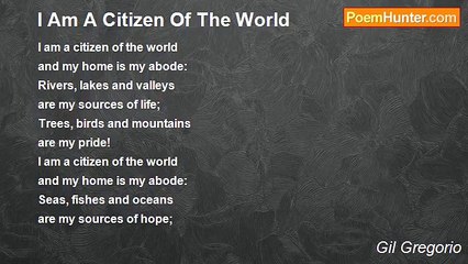 Gil Gregorio - I Am A Citizen Of The World