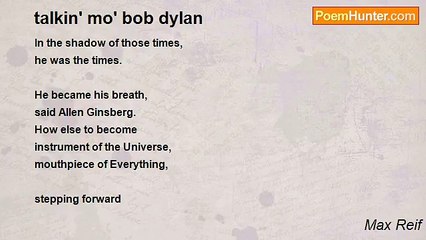 Max Reif - talkin' mo' bob dylan