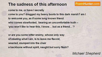 Michael Shepherd - The sadness of this afternoon