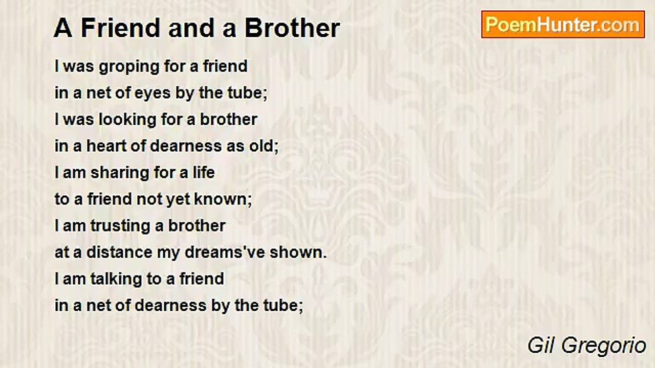 Gil Gregorio - A Friend and a Brother