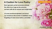 Joydeep Sircar - A Caution for Love Poetry