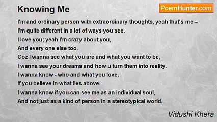 Vidushi Khera - Knowing Me