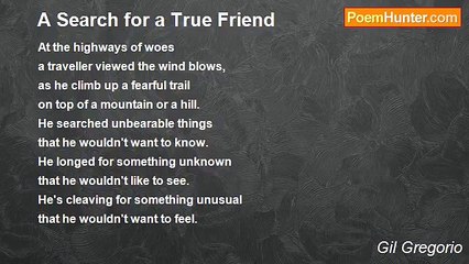 Gil Gregorio - A Search for a True Friend