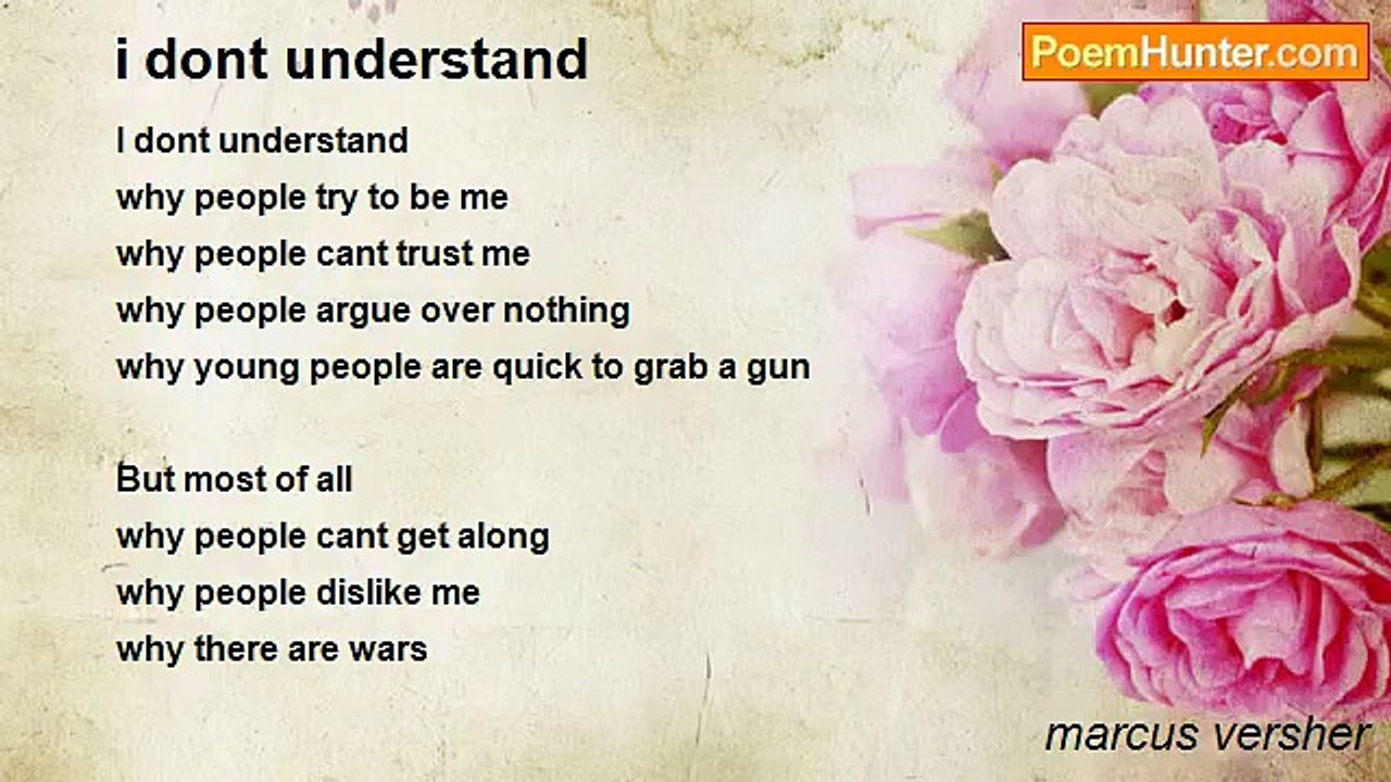 marcus versher - i dont understand