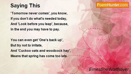 Ernestine Northover - Saying This