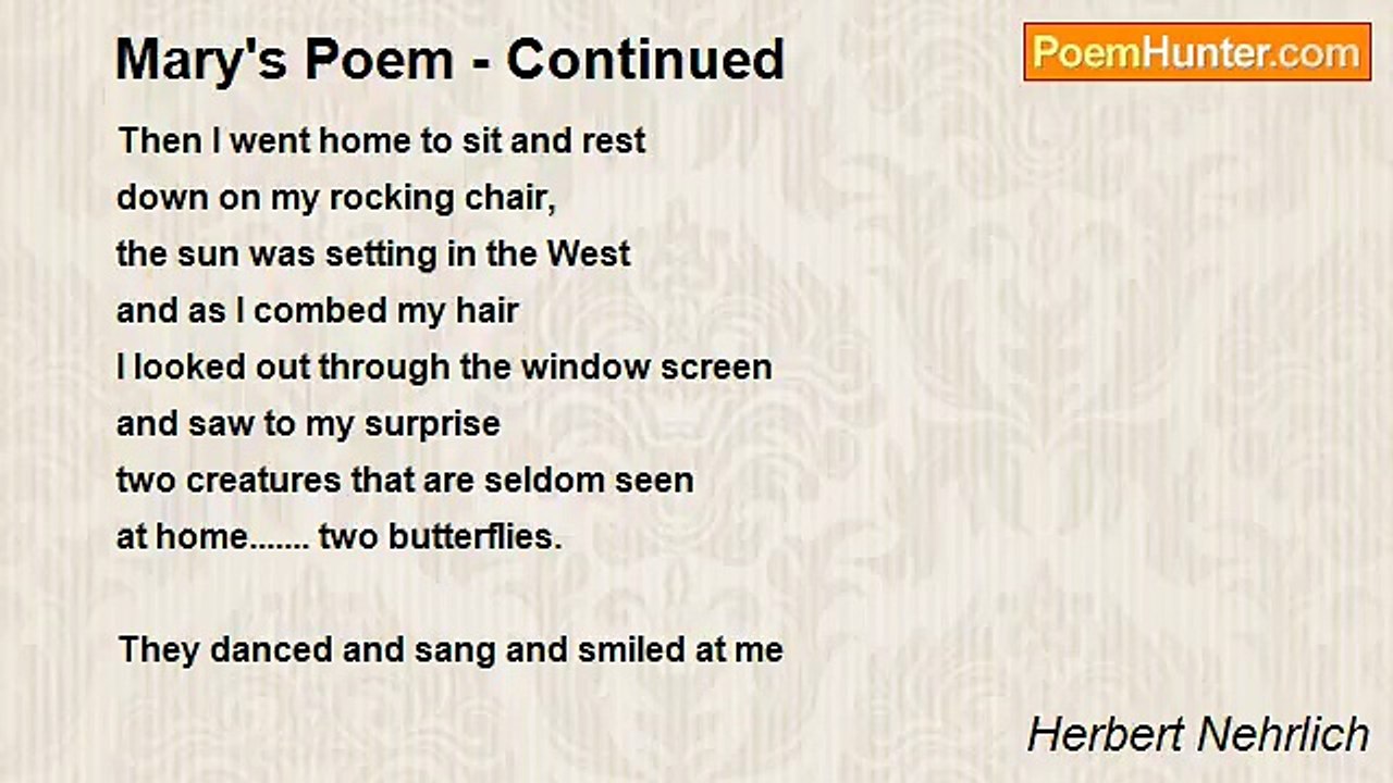 Herbert Nehrlich - Mary's Poem - Continued